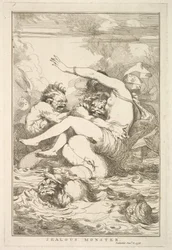 Jaloers monster uit Vijftien etsen opgedragen aan Sir Joshua Reynolds, 8 december 1778