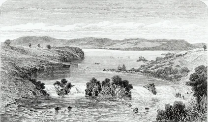 De Ripon Watervallen - de Nijl die uit Victoria N