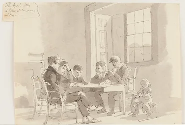 Jongens die lezen in Storrs, Elterwater, 1814