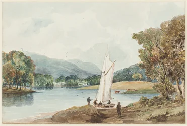 Lelietje-van-dalen eiland, Lake Windermere, Lake District, Cumbria, 1827