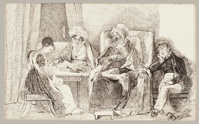 Ziek en rustend, 1824