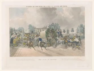 Gezicht op Sutton High Street bij de Cock herberg