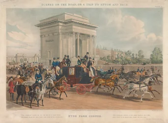Scènes op de Weg, of een Reis naar Epsom en Terug, Hyde Park Corner