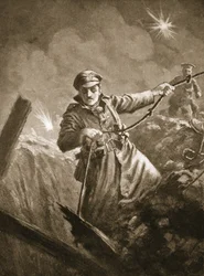 Luitenant G.P. Burlton die helpt bewusteloze mannen uit een mijnschacht te redden