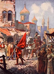 De terugkeer van Ivan de Verschrikkelijke naar Moskou na de verovering van Kazan