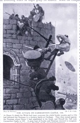 De aanval op Carmarthen Castle AD1136, jaren 1920