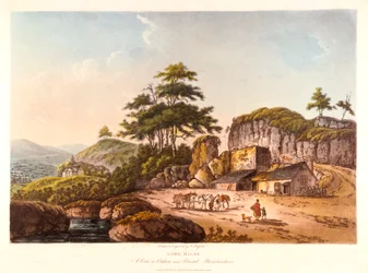 Kalkovens. Een uitzicht op Clifton bij Bristol, Gloucestershire