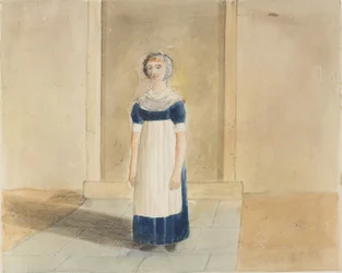 Portret van een leerling van St Georges Charity School for Girls, King Street, Southwark, nu bekend als Newcomen Street, 1826