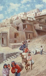 Pueblo dorp, 1900