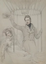 George Graham en zijn vrouw, Margaret, maken een ballonvaart, Londen, 1823