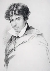 James Henry Leigh Hunt (1784-1859) op 44-jarige leeftijd, gegraveerd door Henri Meyer (1844-99) uit 