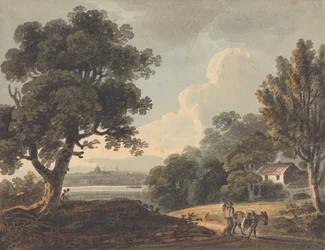 Landschap met een verre blik op Londen