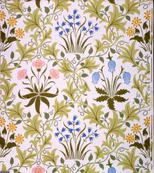 Celandine behangontwerp, eind 1896