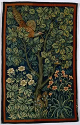 Fazantenhaan, vervaardigd door Morris & Co. 1916