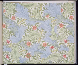 Granville-behang, ontworpen door John Henry Dearle (1860-1932) voor Morris and Company, 1896