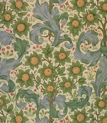 Boomgaardbehang, ontworpen door John Henry Dearle voor Morris and Company, 1899