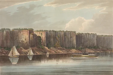 De Palisades nr. 19 uit The Hudson River Portfolio, 1823-24