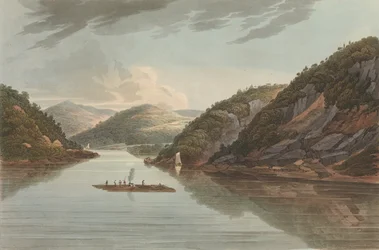 Uitzicht Bij Fort Montgomery No. 22 later veranderd naar No. 18 van The Hudson River Portfolio, 1822