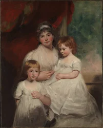 Mevrouw John Garden (Ann Garden, 1769-1842) en haar kinderen, John (1796-1854) en Ann Margaret (geboren 1793)