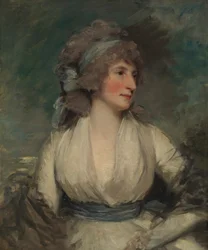 Portret van een Vrouw, achterkant, nu bedekt door herbekleding canvas Studie van een Kinderhoofd