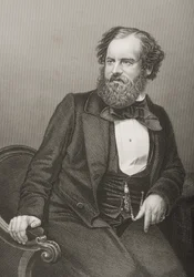Albert Smith (1816-60) gegraveerd door D.J. Pound van een foto, uit 