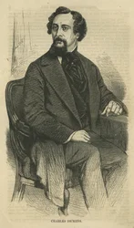 Charles Dickens, gegraveerd door Bobbett-Hooper, uit Harpers New Monthly Magazine, c.1864