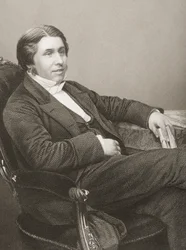 Charles Haddon Spurgeon (1834-92) (gegraveerd door D.J. Pound van een foto, uit 