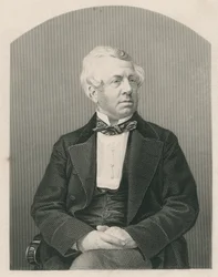 George William Frederick Howard, gegraveerd door D.J. Pound van een foto, uit 