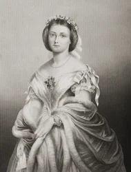 H.K.H. Prinses Victoria Adelaide Maria Louisa (1840-1901) Prinses Royal van Engeland, gegraveerd door D.J. Pound van een foto, uit 