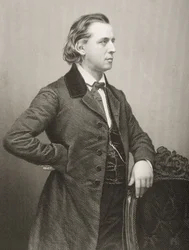 Henry Ward Beecher (1813-1887) gegraveerd door D.J. Pound van een foto, uit 