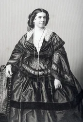 Madame Anna Bishop (1810-84) gegraveerd door D.J. Pound van een foto, uit 