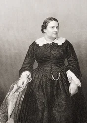 Madame Marietta Alboni (1824-94) gegraveerd door D.J. Pound van een foto, uit The Drawing-Room of Eminent Personages, Volume 2, gepubliceerd in Londen, 1860