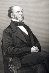 Matthew Talbot Baines, gegraveerd door D.J. Pound, uit 