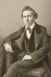 Paul Charles Morphy (1837-84) gegraveerd door D.J. Pound van een foto, uit 