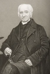 Thomas Vowler Short gegraveerd door D.J. Pound van een foto, uit 