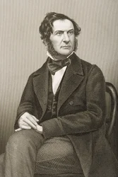 William Ewart Gladstone (1809-98) gegraveerd door D.J. Pound van een foto, uit 