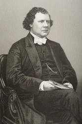 William Morley Punshon (1824-81) gegraveerd door D.J. Pound van een foto, uit 