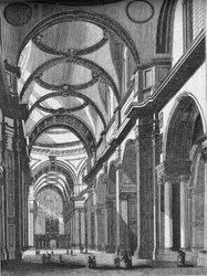 Interieur van St. Pauls, kijkend naar het oosten, 1835, 1845