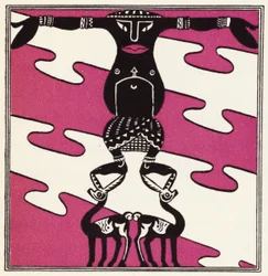 Versiering voor het verhaal van Aladdin en de wonderlamp (kleur litho)