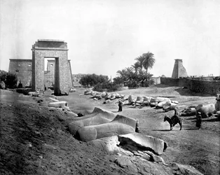 Laan van sfinxen, Karnak, Egypte, 1893