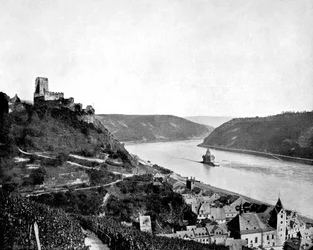 De Rijn, Gutenfels, en de Pfalz, Duitsland, 1893
