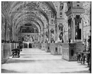 De Vaticaanse Bibliotheek, Rome, eind 19e eeuw