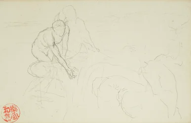 Achilles en Xanthus, uit La Farge folio