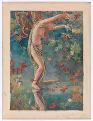Herfstbladeren, c.1900 (aquarel)