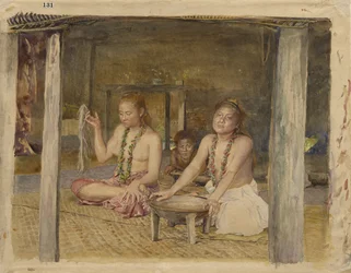 Siva met Siakumu die kava maakt in Tofae