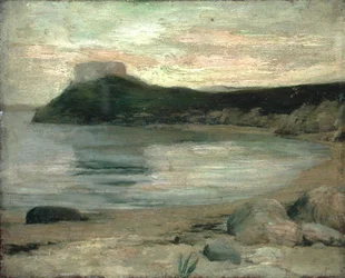 Studie van avondlicht, Fort Dumpling, Newport Harbor