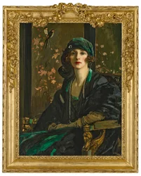 Een dame in zwart en groen: mevrouw Freda Dudley Ward