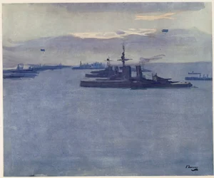De Firth of Forth, Wind, 1917, uit Britse Kunstenaars aan het Front, Vervolg van Het Westelijk Front, 1918