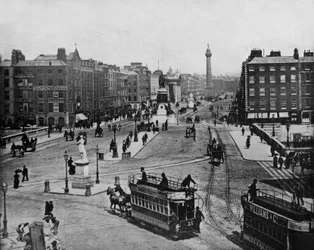 Sackville Street in Dublin, Ierland, ca. 1900