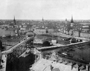 Stockholm, Zweden ca. 1890 (zwart-wit foto)